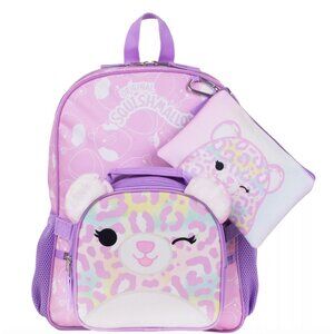 Squishmallows Michaela 4-pc. Backpack Set with Detachable Lunchbag NWT